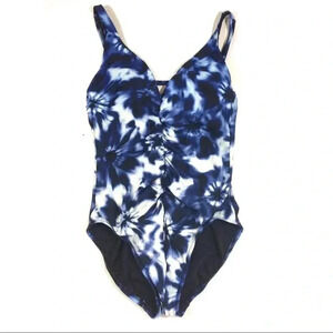 Aqua Green One Piece Tie Dye Swim Suit